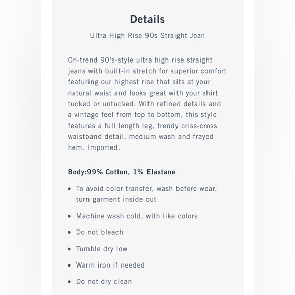 Abercrombie & Fitch 90’s Straight Ultra High Rise Criss Cross Waist - Picture 4 of 11